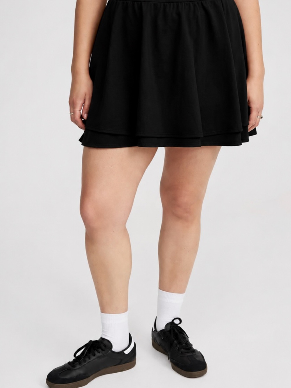 Torrid Black Woven Layered Mini Skirt Tru Active Wear Size 2x